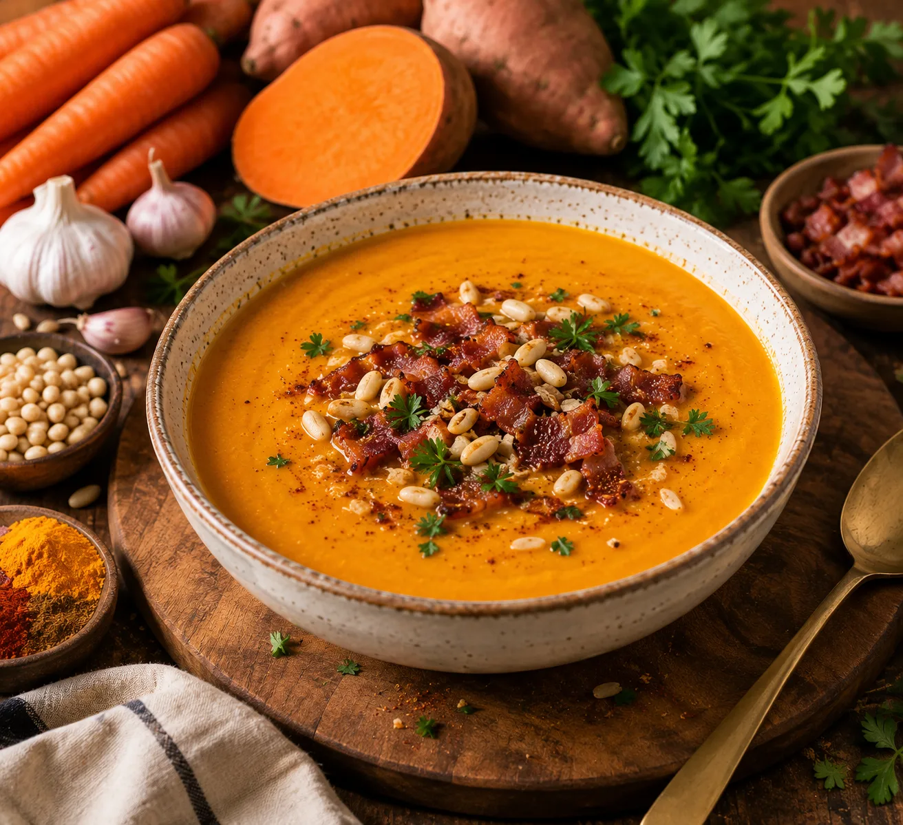 Soupe de carottes et patate douce