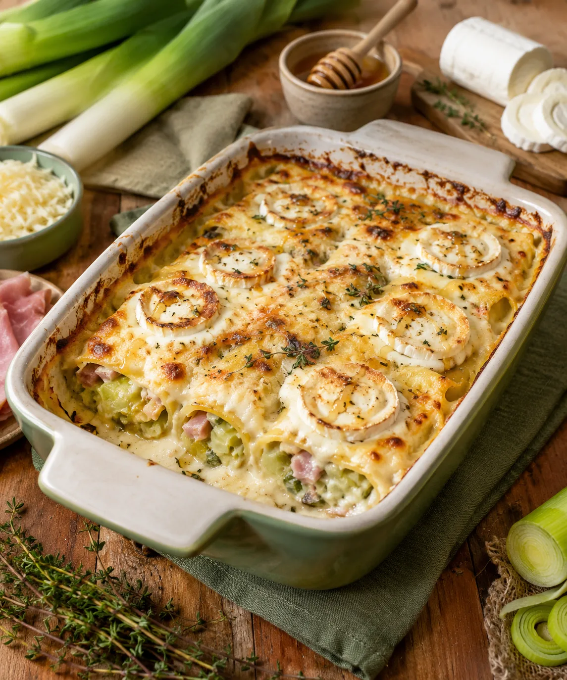 Cannelloni Poireaux chèvre/miel