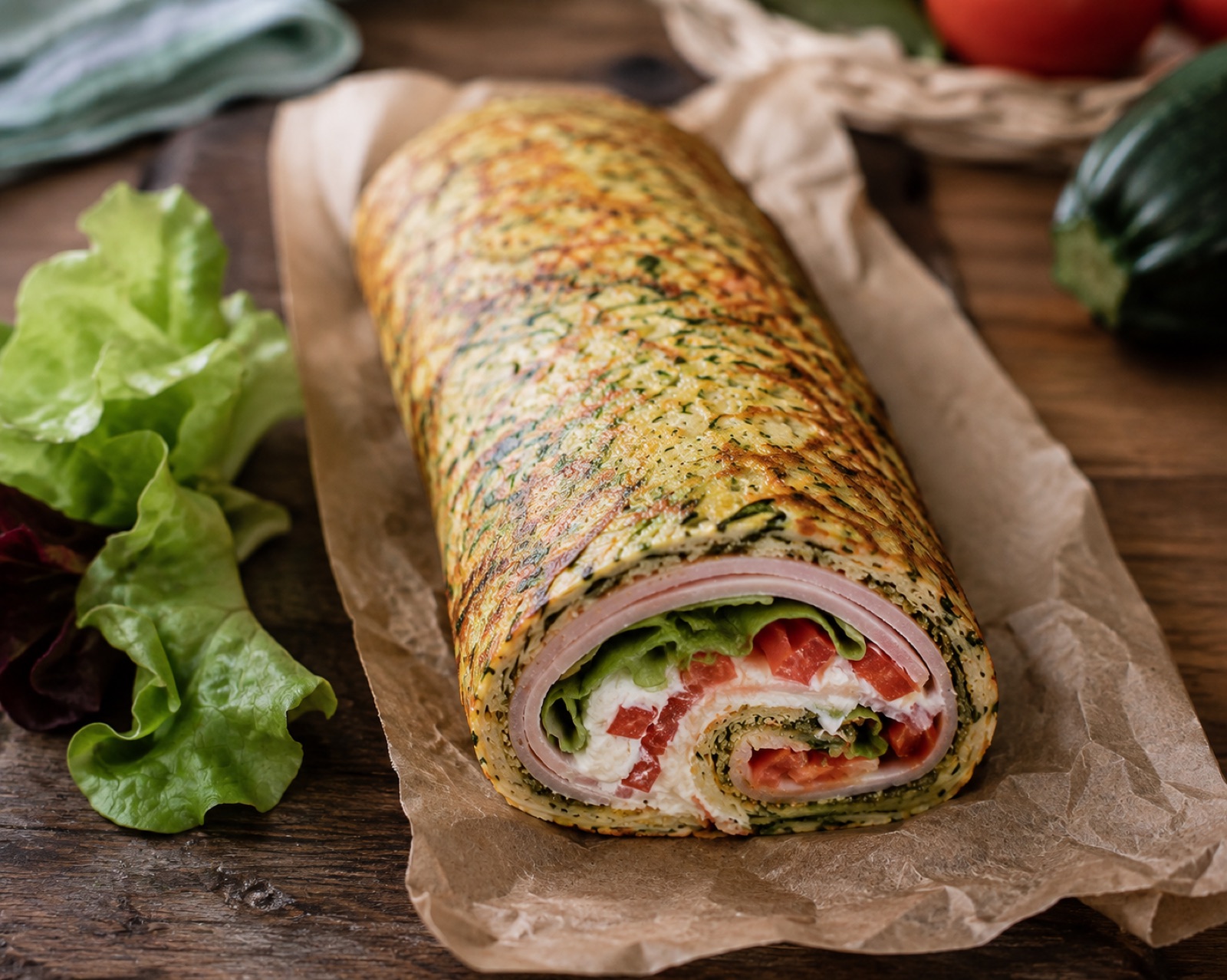 Roulé à la courgette