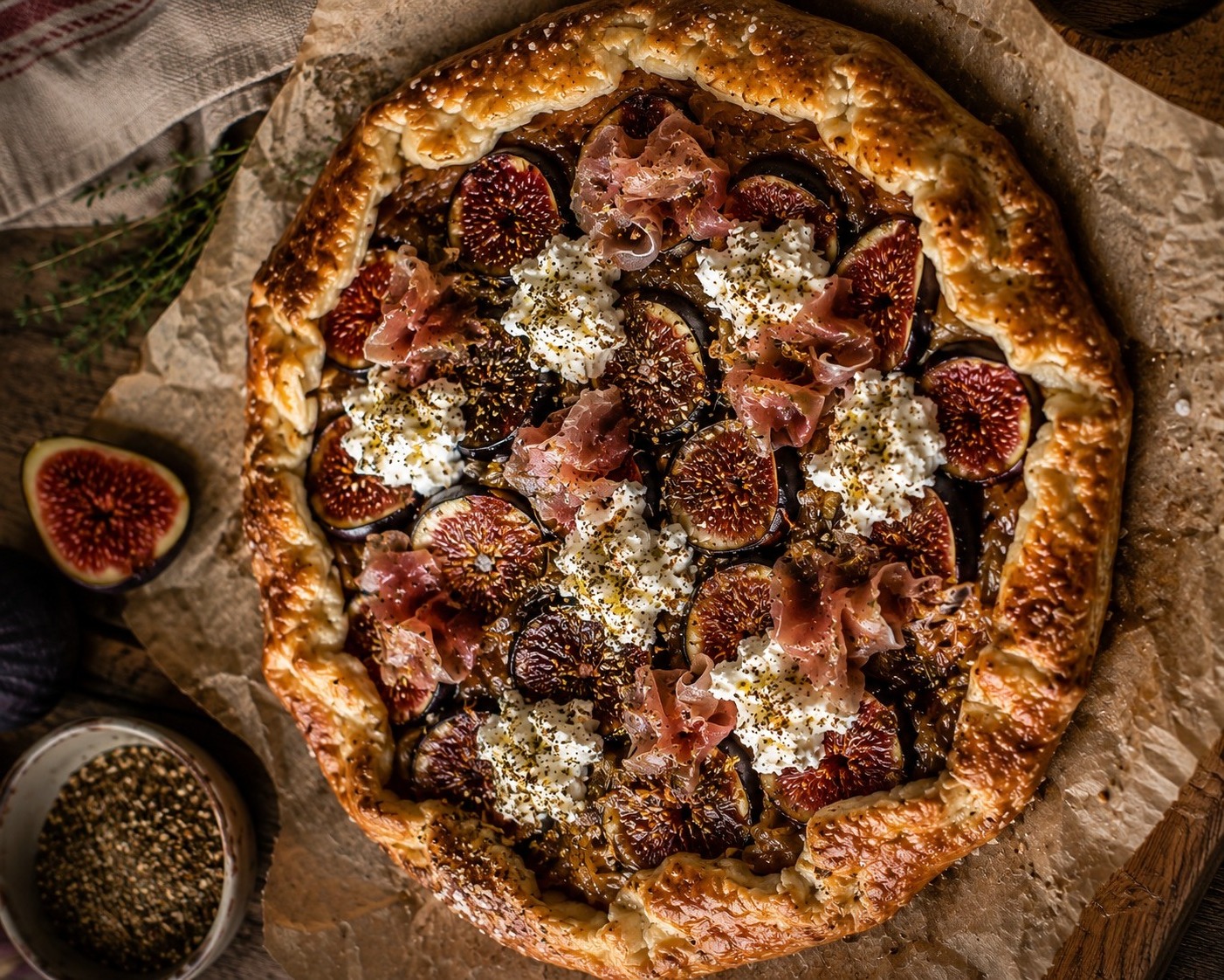 Tarte figues chèvre frais